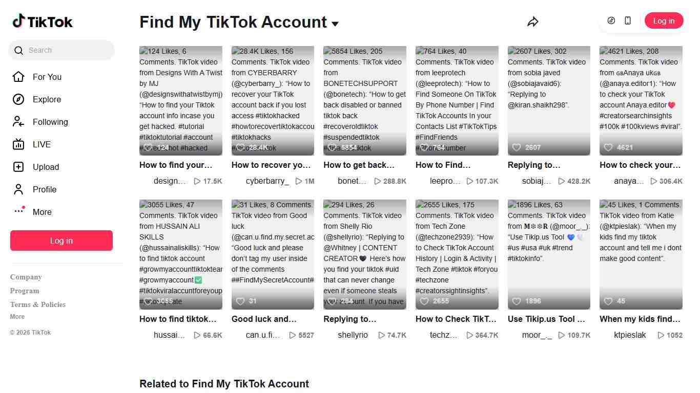 Find My TikTok Account | TikTok