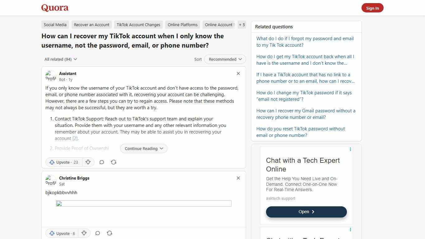 How to recover my TikTok account when I only know the username, not the password, email, or phone number - Quora